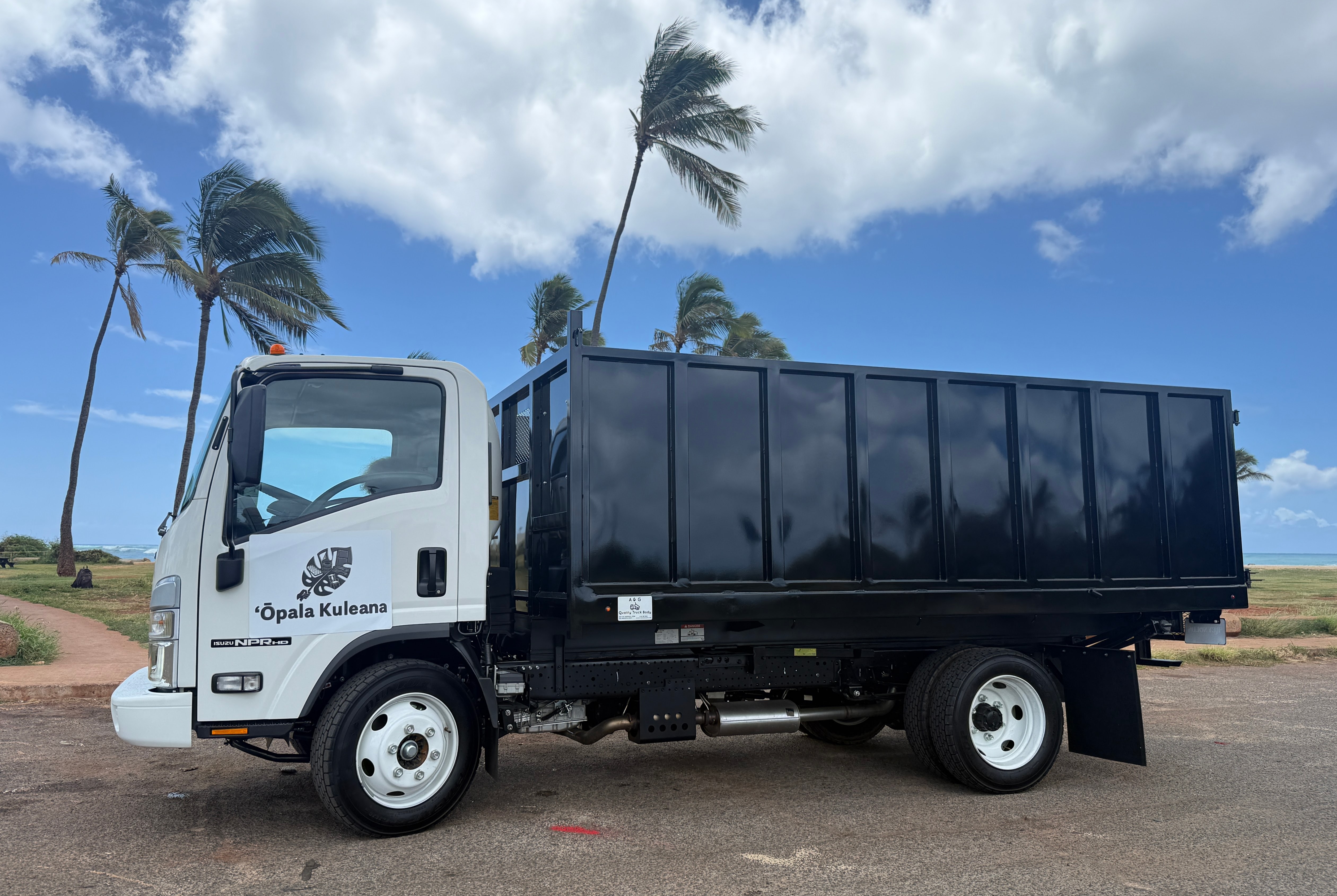 ʻŌpala Kuleana Isuzu NPR junk removal truck on Oahu